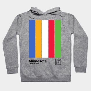 Minnesota // Original Minimalist Artwork Poster Design Hoodie